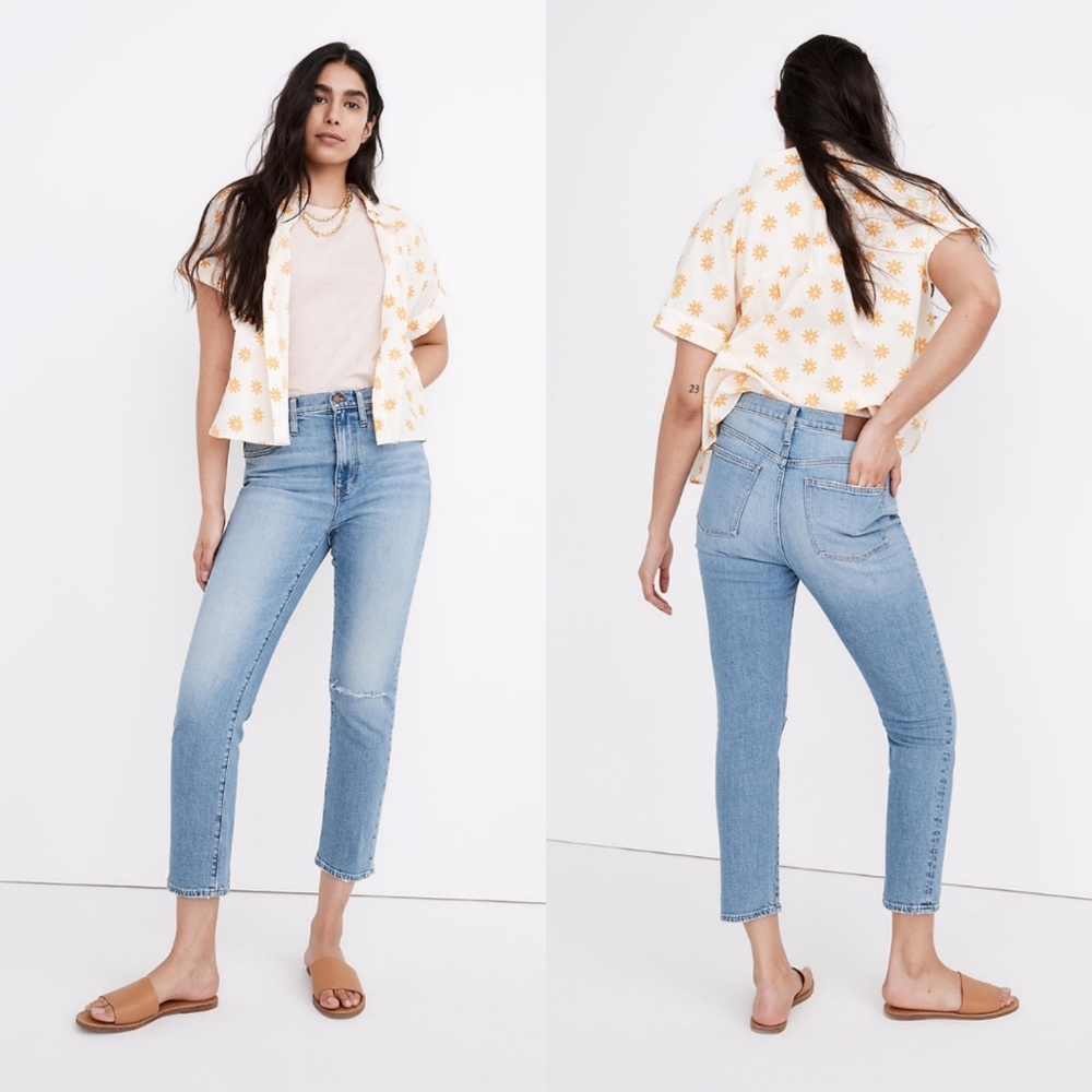Madewell | The High Rise Slim Boyfriend in Summit Wash